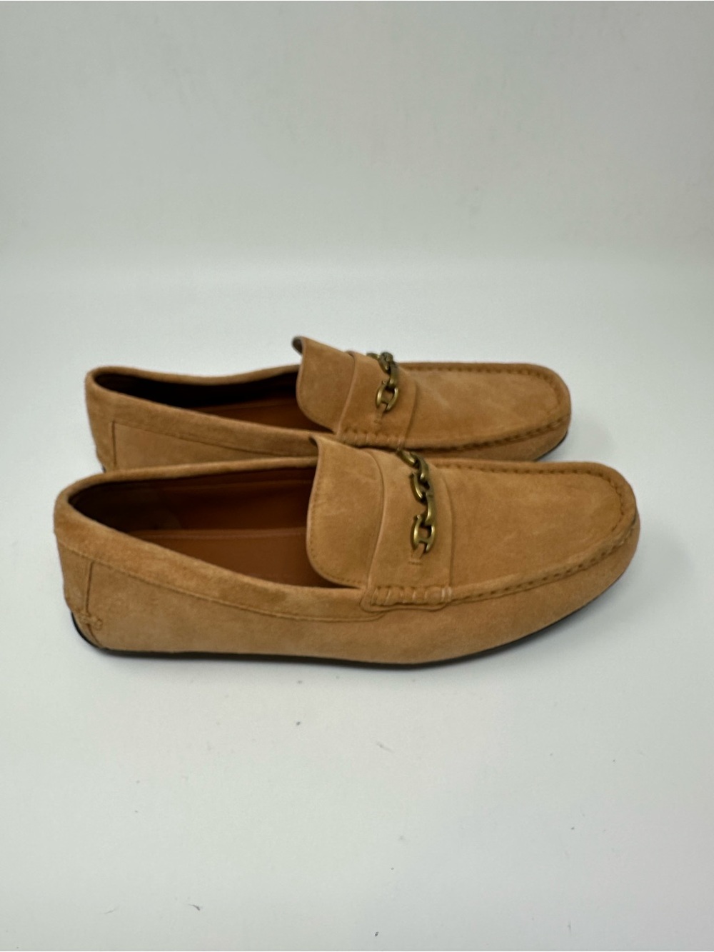 Coach Mott Driver In Suede Style C8833 Tan size 10D - Picture 2 of 13